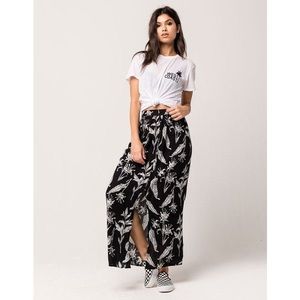 Roxy Maxi Front Slit Skirt